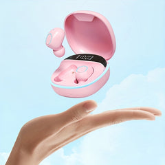 Mini In Ear Wireless Earphones HD Digital Screen Gaming Headphones