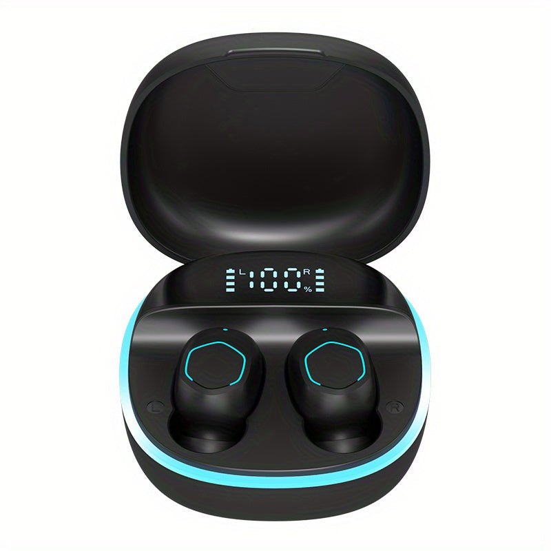 Mini In Ear Wireless Earphones HD Digital Screen Gaming Headphones