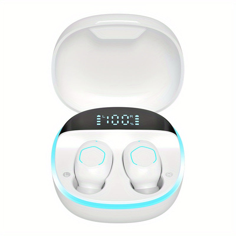 Mini In Ear Wireless Earphones HD Digital Screen Gaming Headphones
