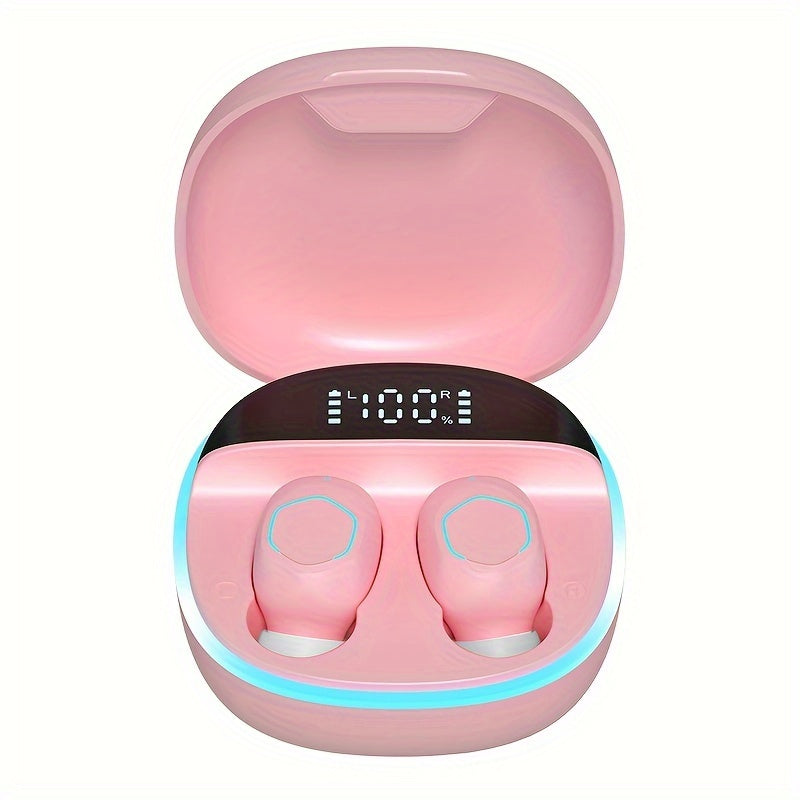 Mini In Ear Wireless Earphones HD Digital Screen Gaming Headphones
