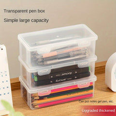 Transparent Stationery Box Pencil Storage Large Capacity Lead Marker Pen