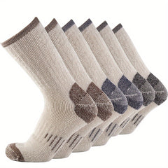 3-pack Men's Warm Crew Socks for Winter Outdoor Activities