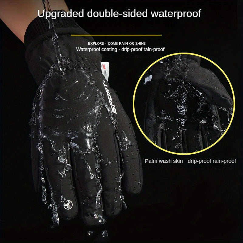 Men's Winter Touch Screen Waterproof Ski Gloves