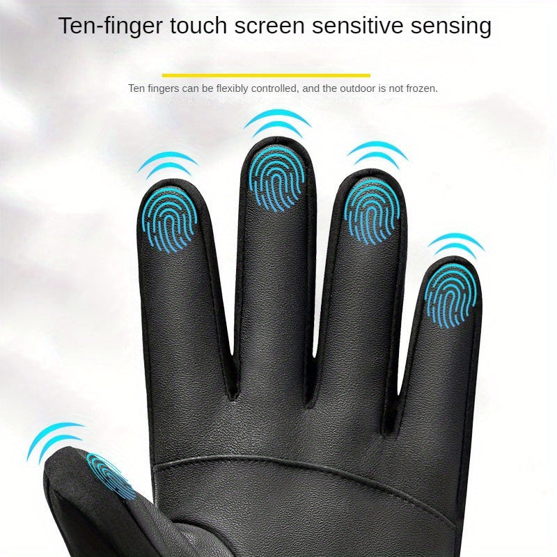 Men's Winter Touch Screen Waterproof Ski Gloves