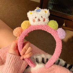 Bear Hair Hoop Autumn Winter Plush Head Hoop Cartoon Headwear