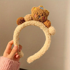 Bear Hair Hoop Autumn Winter Plush Head Hoop Cartoon Headwear