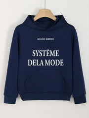 Dela Mode Girls Print Hoodie Casual Pullover Hooded Top