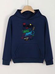 Girls Skateboard Print Hoodie Casual Pullover Top