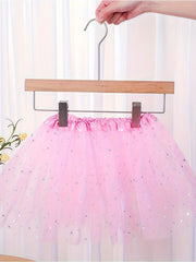 Sequin Tutu Skirt Mesh Dance Party Gift 6-7y