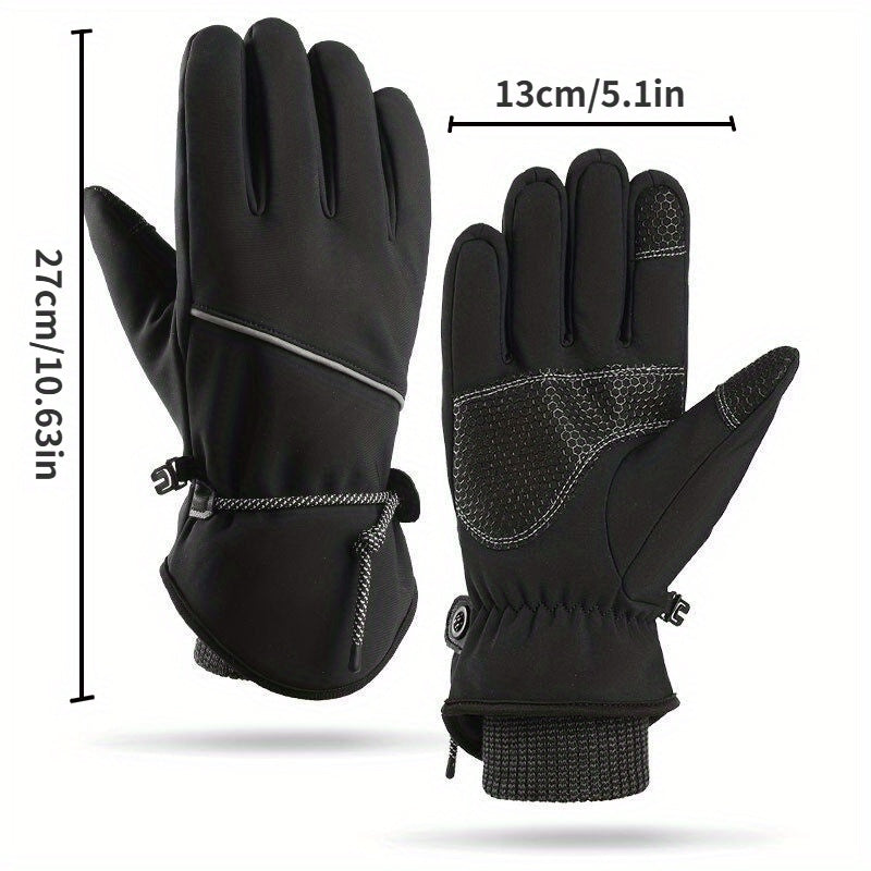 Men's Winter Touch Screen Ski Gloves Waterproof Windproof Warm Glov