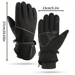 Men's Winter Touch Screen Ski Gloves Waterproof Windproof Warm Glov