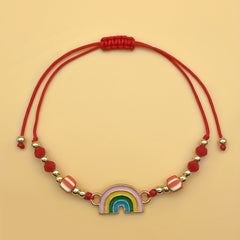 12pcs Pride Rainbow Clay Crystal Bracelet Family Gift
