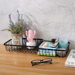 Nordic Style Iron Basket Double layer Portable Fruit Basket