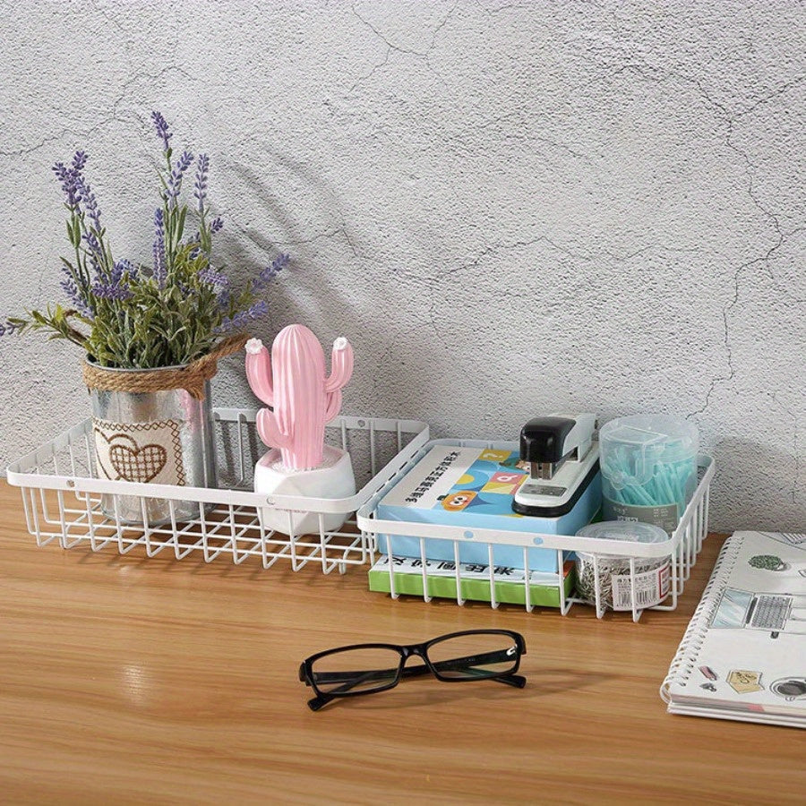 Nordic Style Iron Basket Double layer Portable Fruit Basket