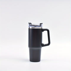 30oz Stainless Steel Vacuum Cup With Handle & Straw