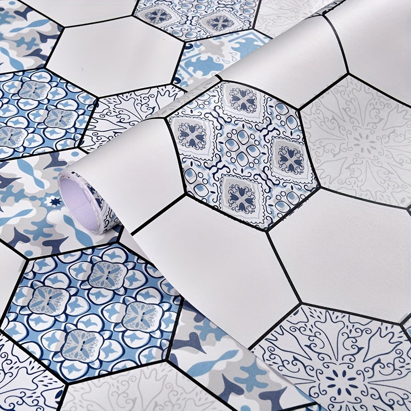 Bohemian Geometric Hexagon Decor Stair Sticker