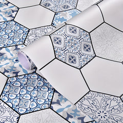 Bohemian Geometric Hexagon Decor Stair Sticker