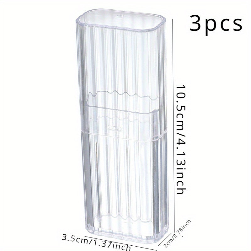 5pcs Transparent Storage Box Travel Toothpick Small Item Wrapping Box