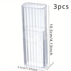5pcs Transparent Storage Box Travel Toothpick Small Item Wrapping Box