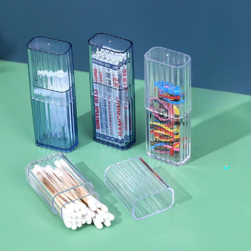5pcs Transparent Storage Box Travel Toothpick Small Item Wrapping Box
