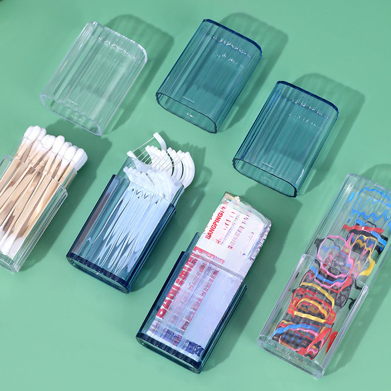 5pcs Transparent Storage Box Travel Toothpick Small Item Wrapping Box