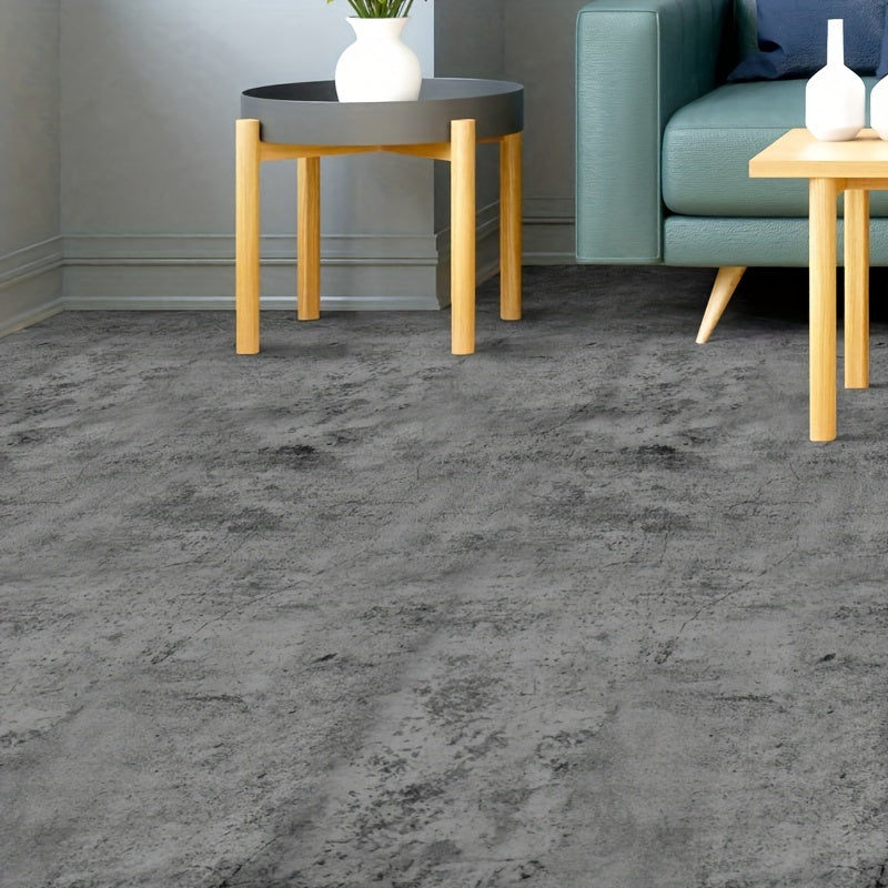 Gray Cement Self-Adhesive Floor Stickers - Non-Slip Waterproof Wallpaper