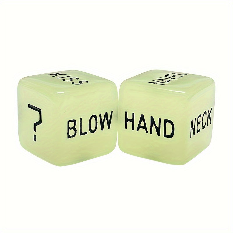 4pcs Embossed Dice Glow In The Dark Couple Anniversary Valentines Gift