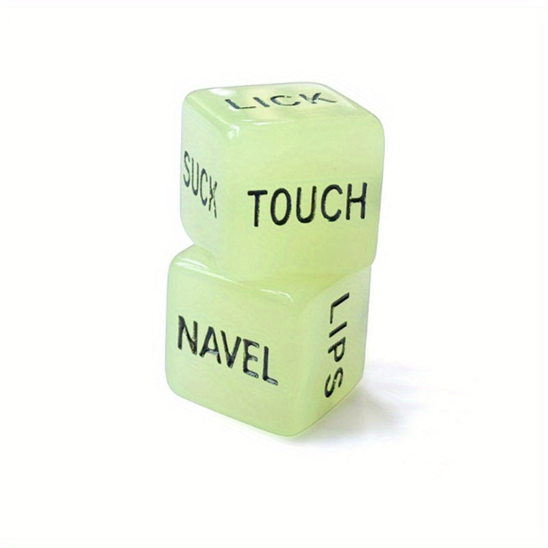 4pcs Embossed Dice Glow In The Dark Couple Anniversary Valentines Gift