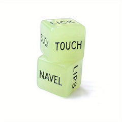 4pcs Embossed Dice Glow In The Dark Couple Anniversary Valentines Gift