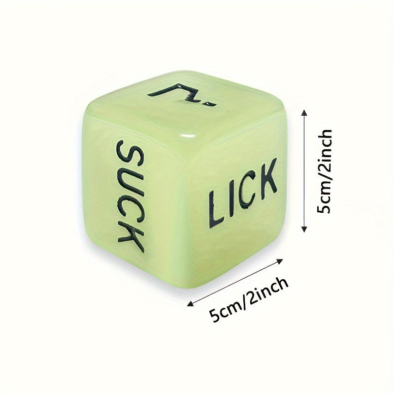4pcs Embossed Dice Glow In The Dark Couple Anniversary Valentines Gift