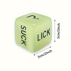 4pcs Embossed Dice Glow In The Dark Couple Anniversary Valentines Gift