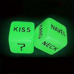 4pcs Embossed Dice Glow In The Dark Couple Anniversary Valentines Gift