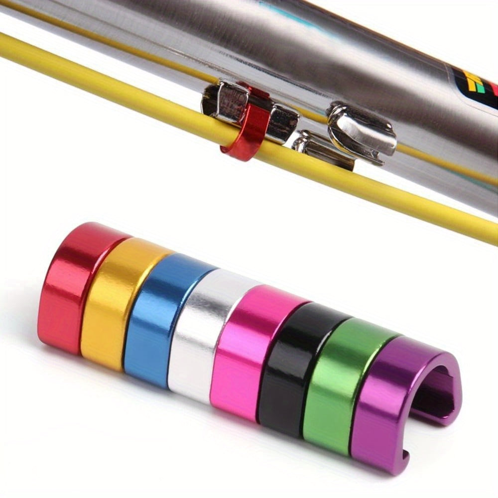 12pcs Bike Brake Cable Derailleur Line Case Aluminum Alloy C Shape Buckle Clasps
