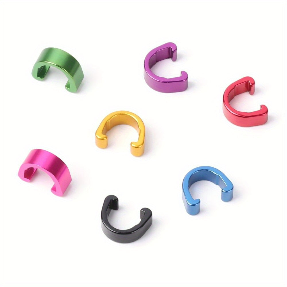 12pcs Bike Brake Cable Derailleur Line Case Aluminum Alloy C Shape Buckle Clasps