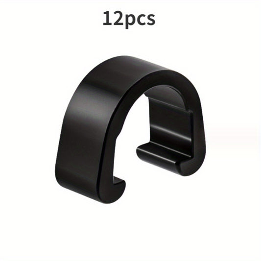12pcs Bike Brake Cable Derailleur Line Case Aluminum Alloy C Shape Buckle Clasps