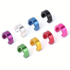 12pcs Bike Brake Cable Derailleur Line Case Aluminum Alloy C Shape Buckle Clasps