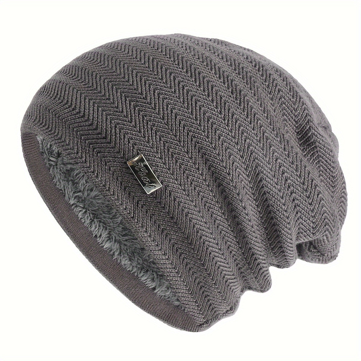 Winter Velvet Knitted Hat Coldproof Ear Warm Beanie for Outdoor Skiing