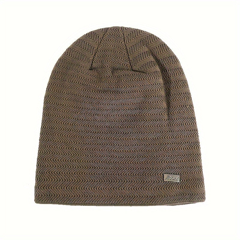 Winter Velvet Knitted Hat Coldproof Ear Warm Beanie for Outdoor Skiing