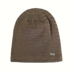 Winter Velvet Knitted Hat Coldproof Ear Warm Beanie for Outdoor Skiing