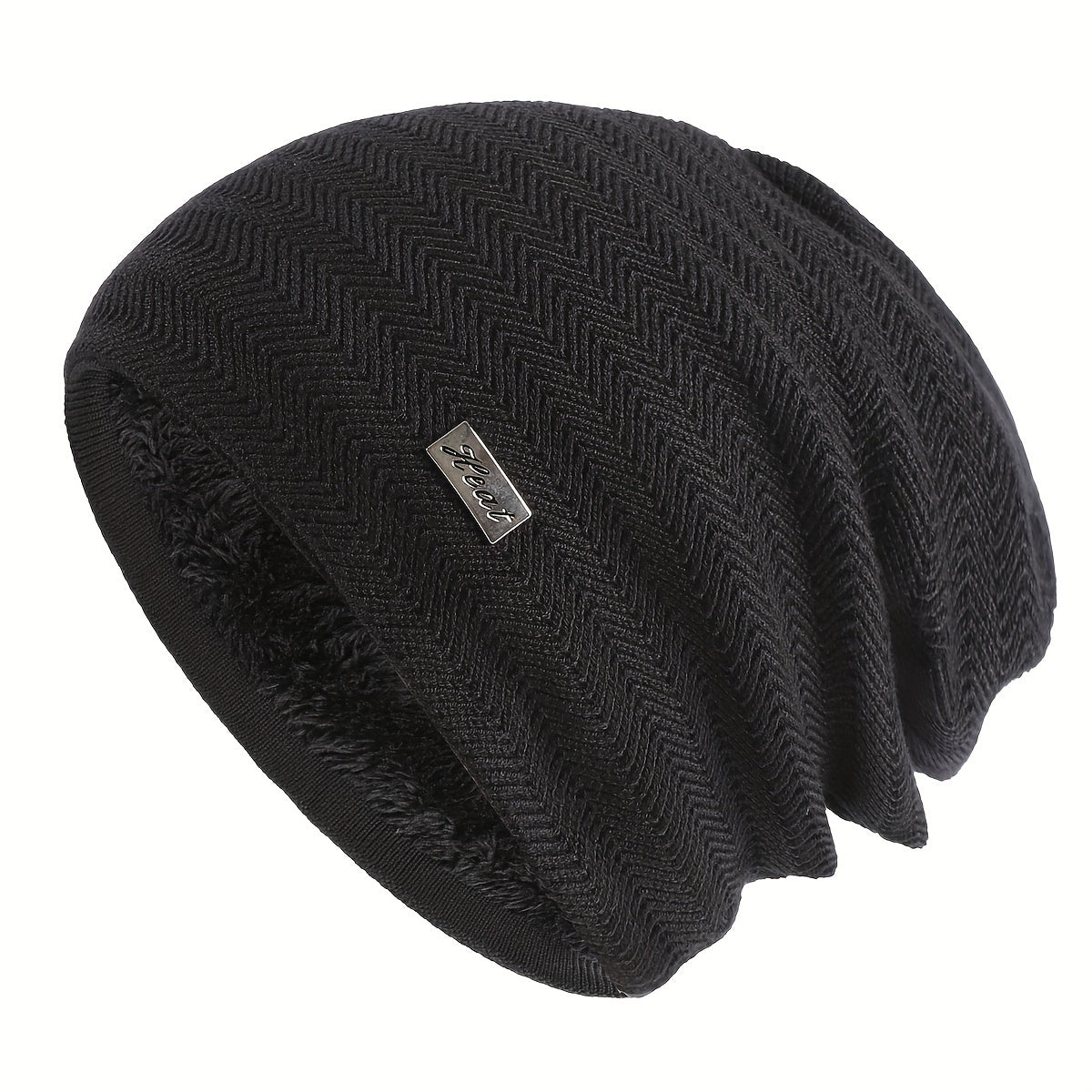 Winter Velvet Knitted Hat Coldproof Ear Warm Beanie for Outdoor Skiing
