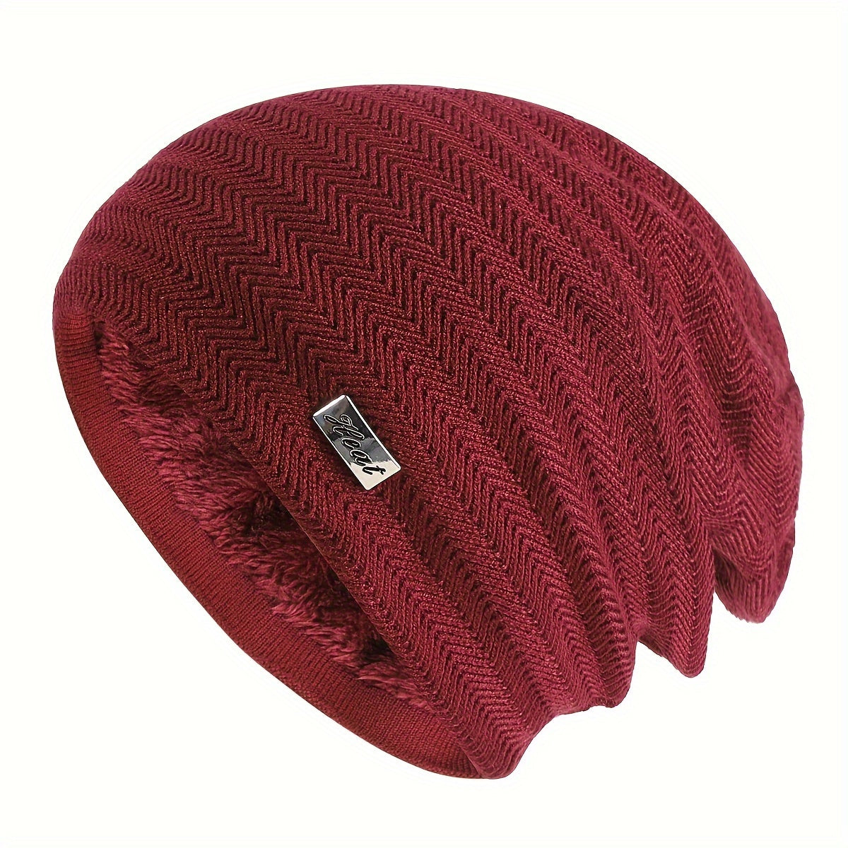 Winter Velvet Knitted Hat Coldproof Ear Warm Beanie for Outdoor Skiing