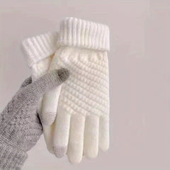 Winter Thermal Knit Gloves Touch Screen Thickened for Cycling Hiking