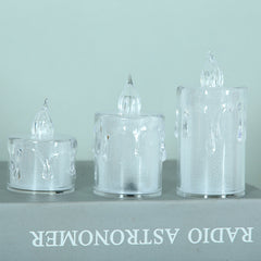 3pcs LED Electronic Candles Mini Candle Light Christmas Decoration Candle