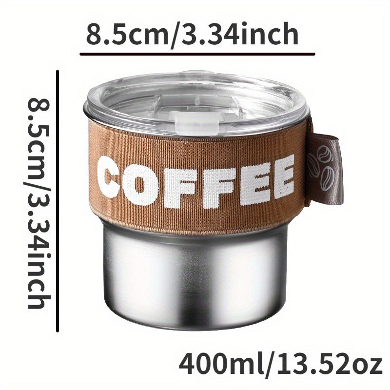 400ml Stainless Steel Coffee Cup Leakproof Water Bottle