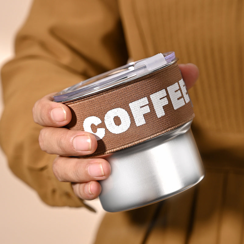 400ml Stainless Steel Coffee Cup Leakproof Water Bottle