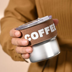400ml Stainless Steel Coffee Cup Leakproof Water Bottle