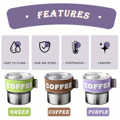 400ml Stainless Steel Coffee Cup Leakproof Water Bottle