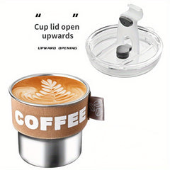 400ml Stainless Steel Coffee Cup Leakproof Water Bottle