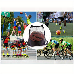 Sports Backpack Basketball Football Net Bag Ball Storage Bag