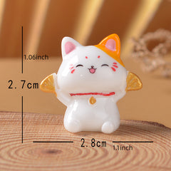 Cat Ornament Cartoon Resin Figurines Decor Dollhouse Fairy Garden Kitten